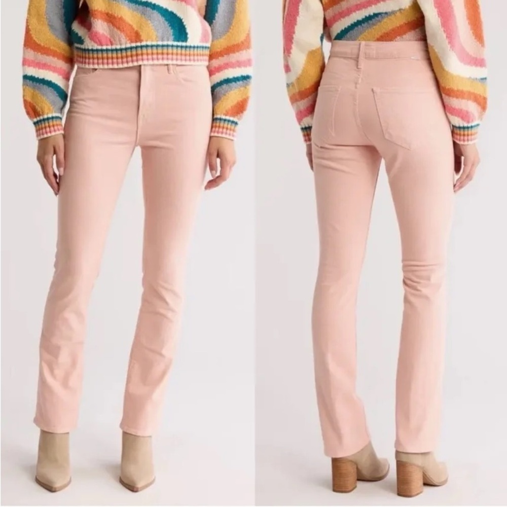 Mother Superior The Insider Hover Peach Parfait Pink Denim Jeans, Size 31